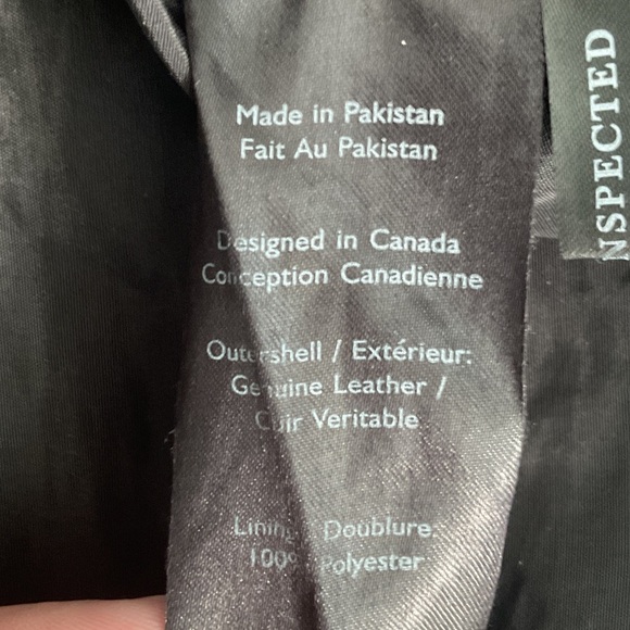 Danier black leather jacket faded distressed sleeves vintage - Picture 10 of 14